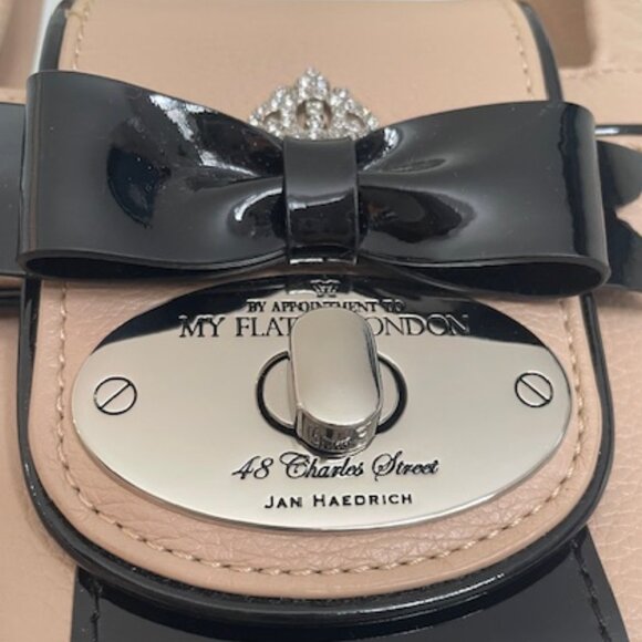 My Flat In London Debutante Tote – Nude/Black – NWT - Picture 6 of 11